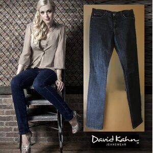 DAVID KAHN JEANS "Nikki" Straight Leg Dark Wash Premium Denim - size 28